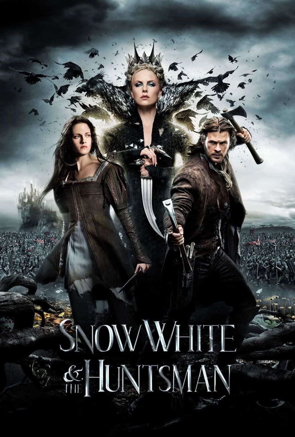 Snow White and the Huntsman film poster starring Kristen Stewart and Chris Hemsworth