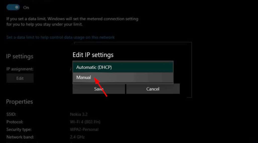 Changing to Static IP
