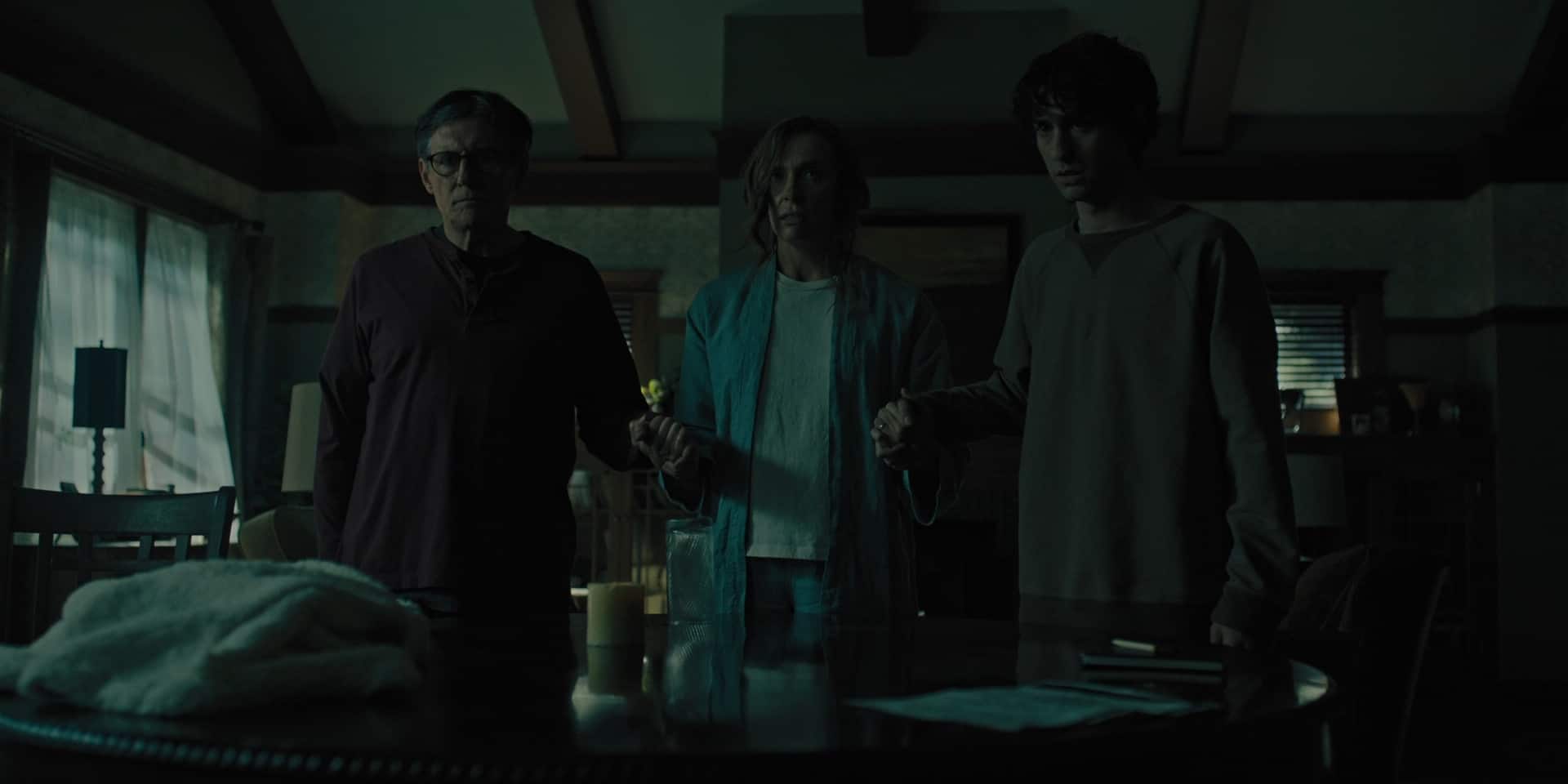Gabriel Byrne, Toni Collette and Alex Wolff in Hereditary