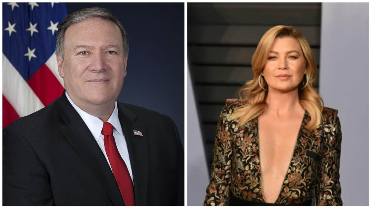Is Ellen Pompeo related to Mike Pompeo?