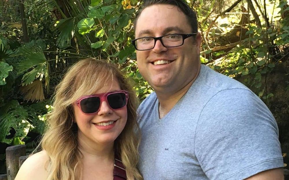 Kirsten Vangsness (left) with her fiance Keith Hanson (right)