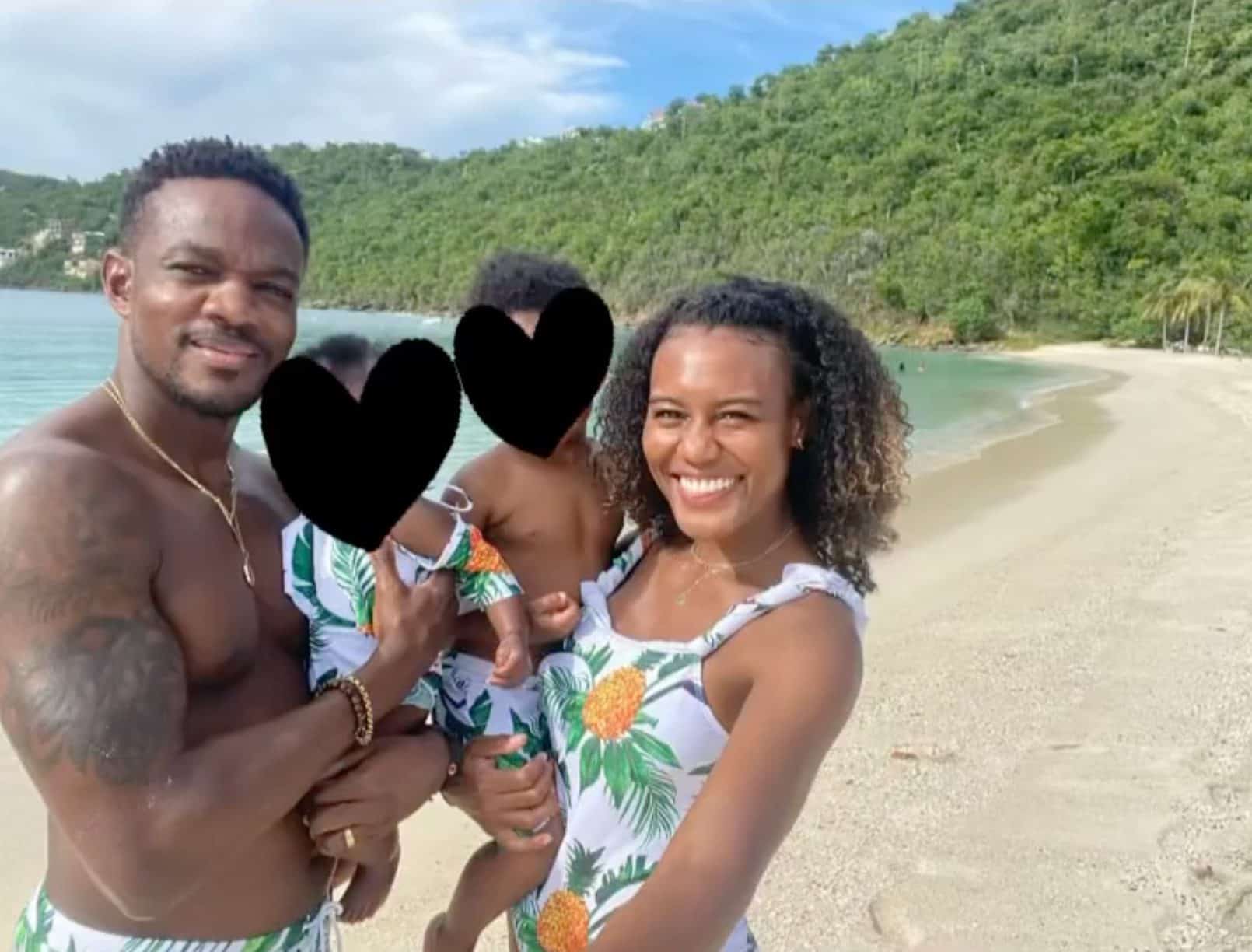 Janai Norman (right) with husband Eli Norman (left) and their two children 