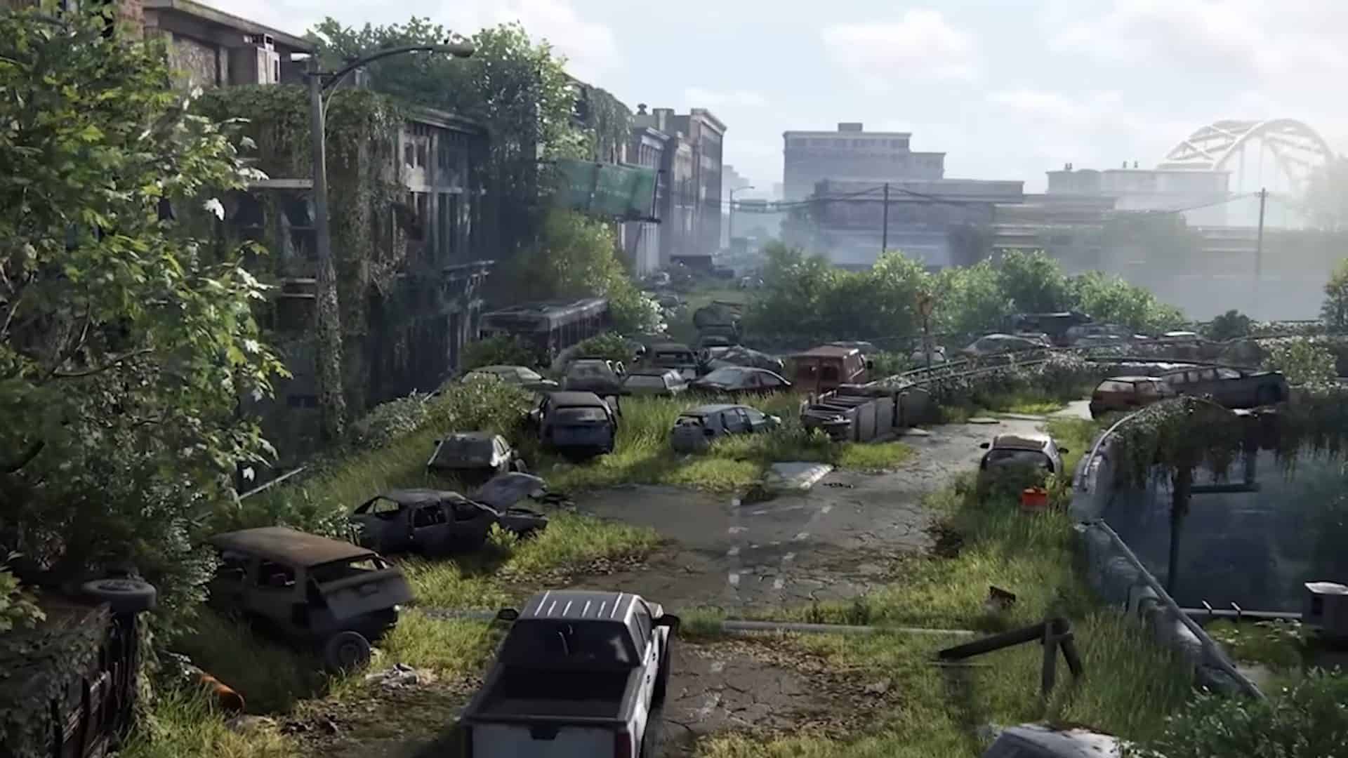 Nature taking over abandoned cities in Last of Us