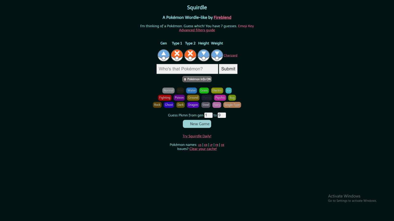 Squirdle Homepage