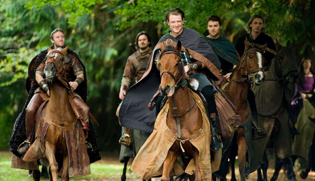 Still featuring Diarmaid Murtagh, Clive Standen, Philip Winchester, Peter Mooney and Jamie Campbell Bower in Camelot 
