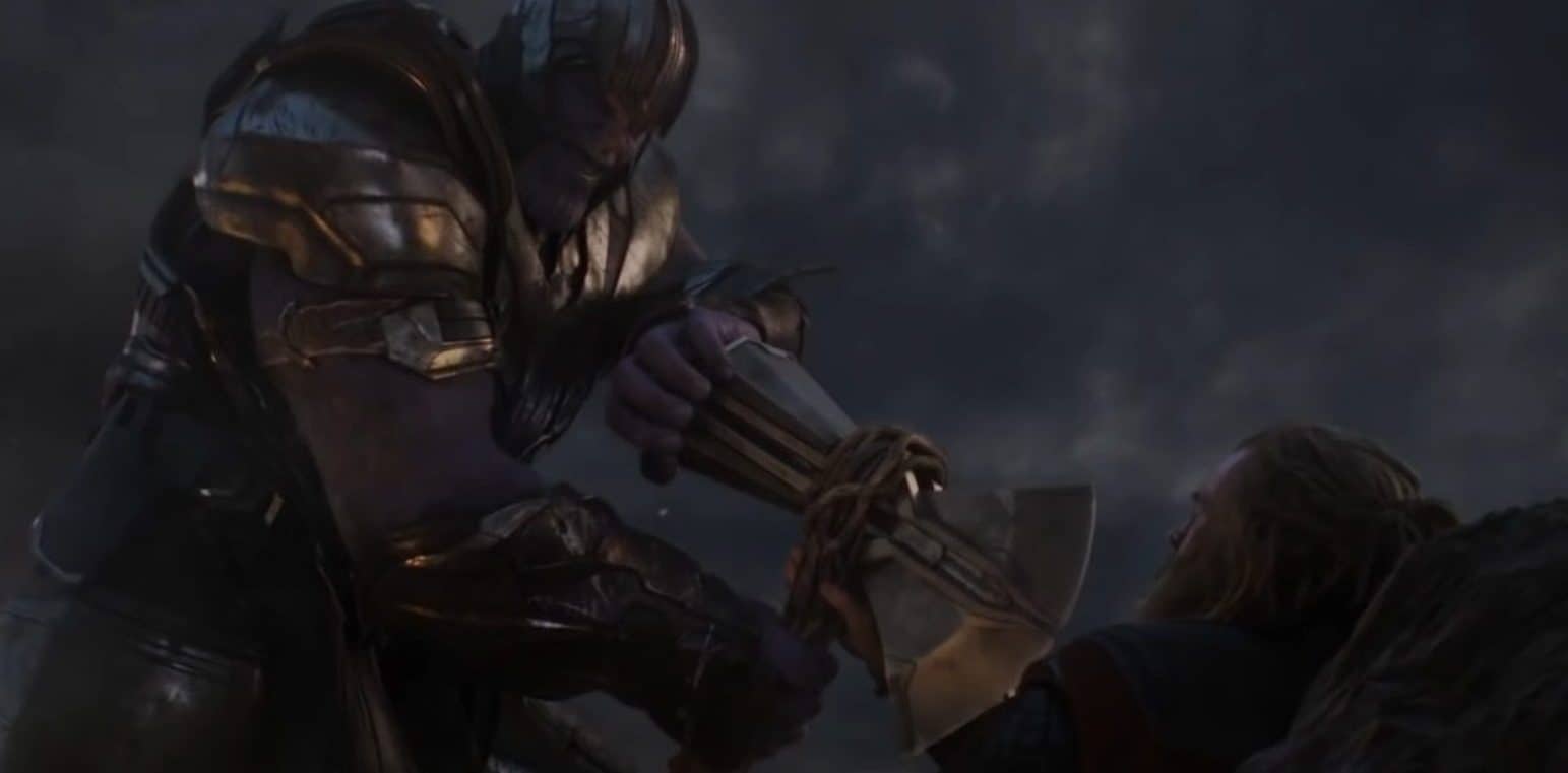 Thanos beating Thor