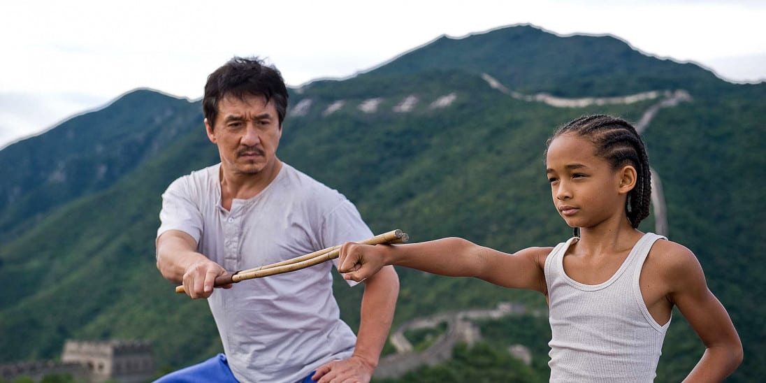 Jackie Chan and Jaden Smith in The Karate Kid