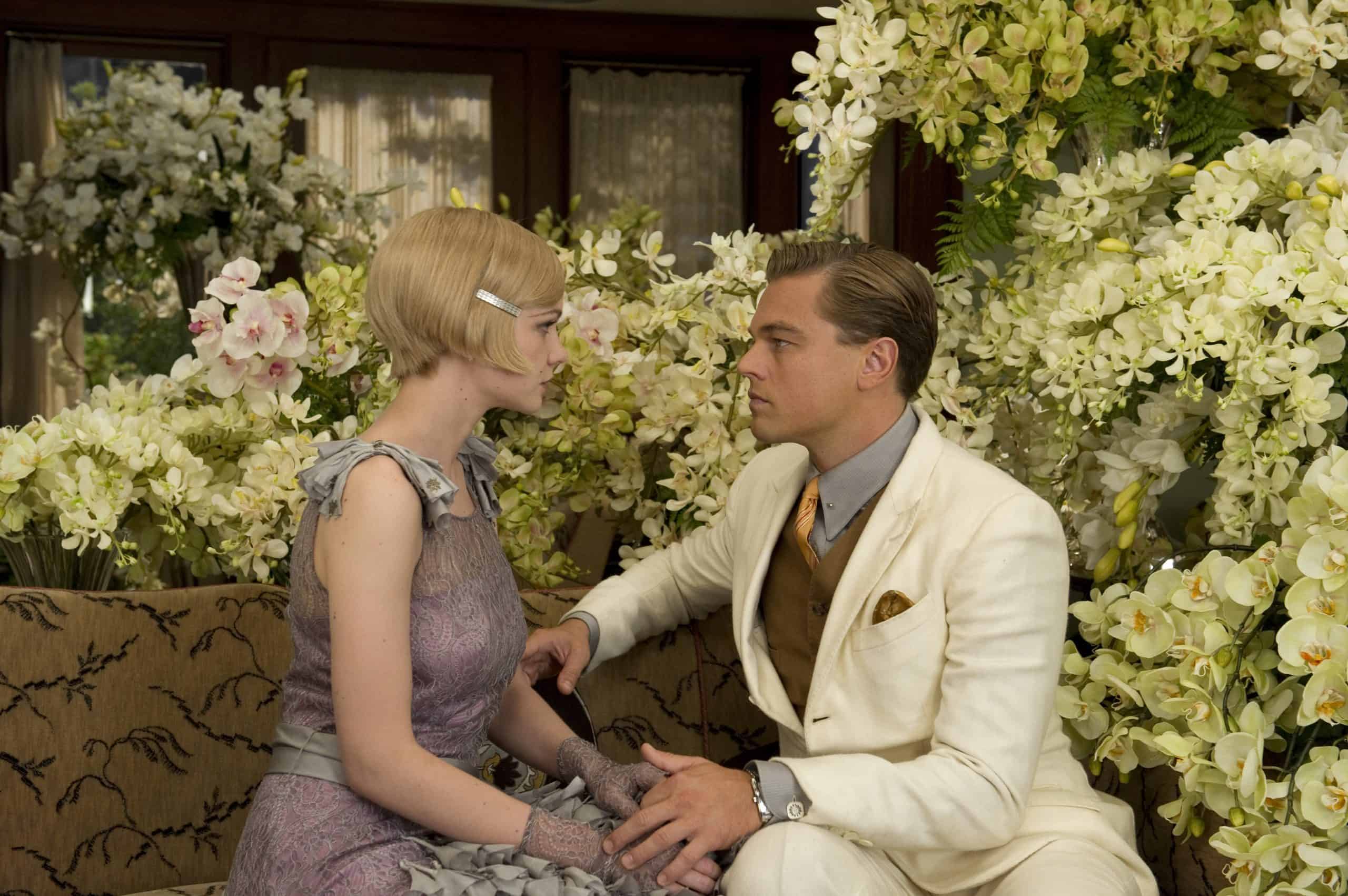 Carey Mulligan and Leonardo DiCaprio in CAREY MULLIGAN as Daisy Buchanan and LEONARDO DiCAPRIO as Jay Gatsby in THE GREAT GATSBY