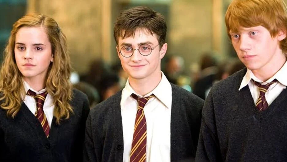 Daniel Radcliffe, Emma Watson and Rupert Grint in Harry Potter 