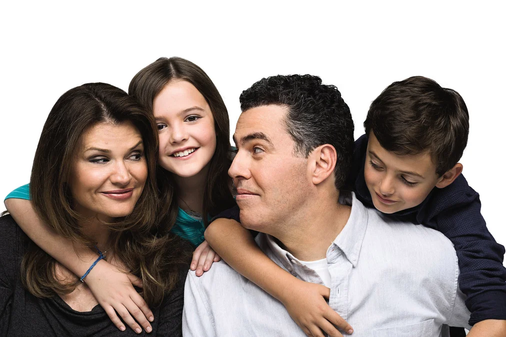 Adam Carolla With His kids And Ex-Wife