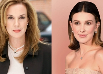Elizabeth Perkins And Millie Bobby Brown