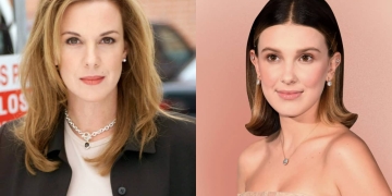 Elizabeth Perkins And Millie Bobby Brown