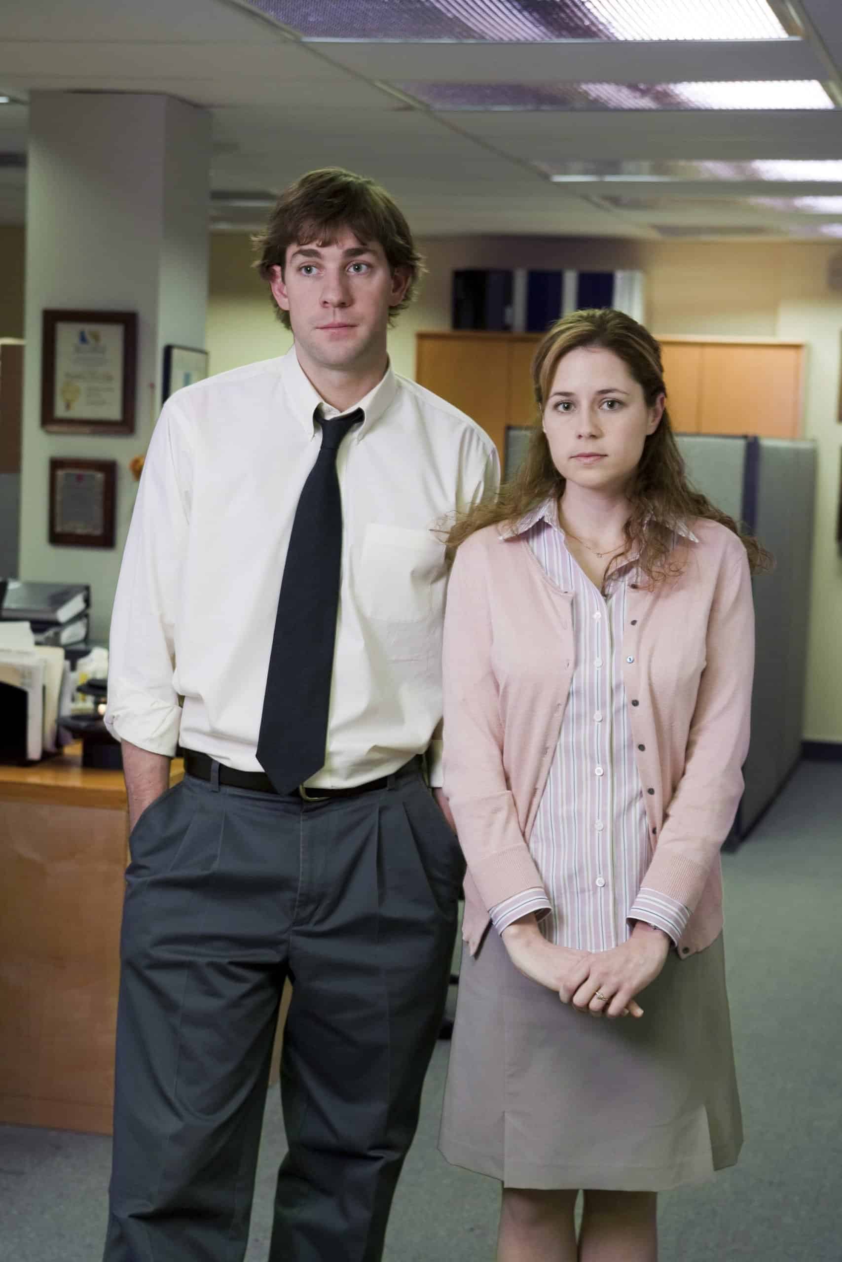 Jim and Pam on the show, The Office