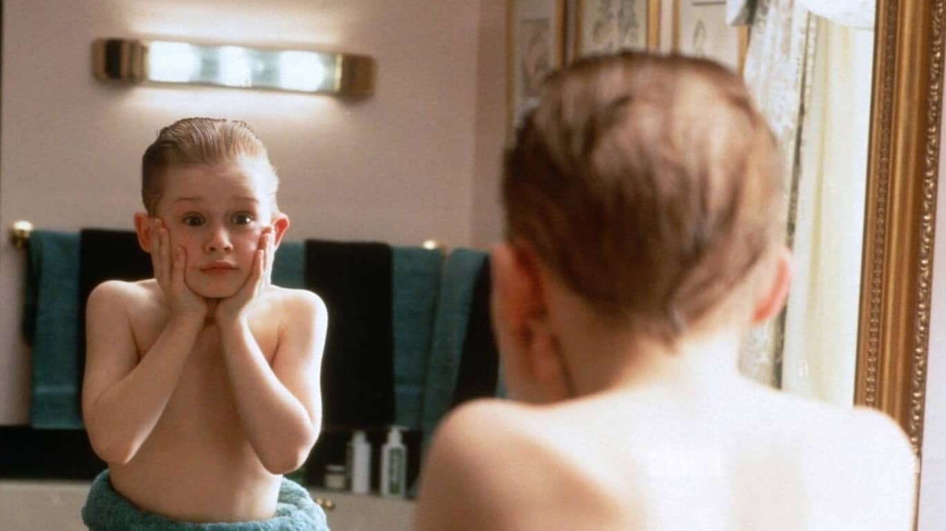  Macaulay Culkin applying cologne after waking up in this infamous scene