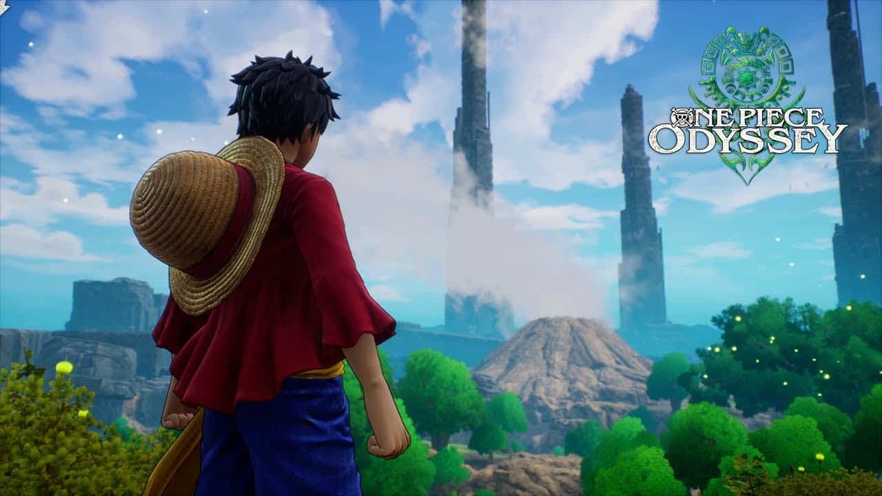One piece odyssey poster showing luffy