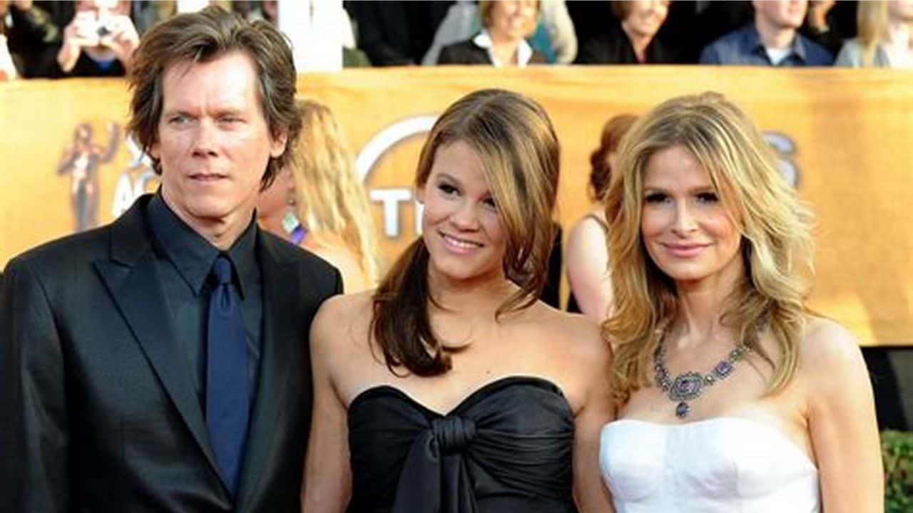 Kevin Bacon with his family