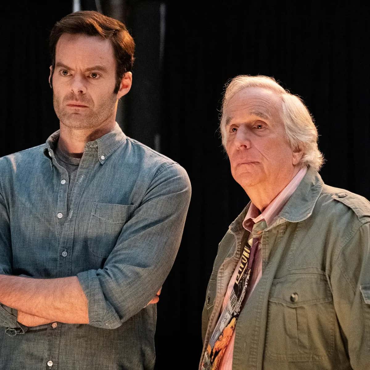 Bill Hader and Henry Winkler together in the show Barry