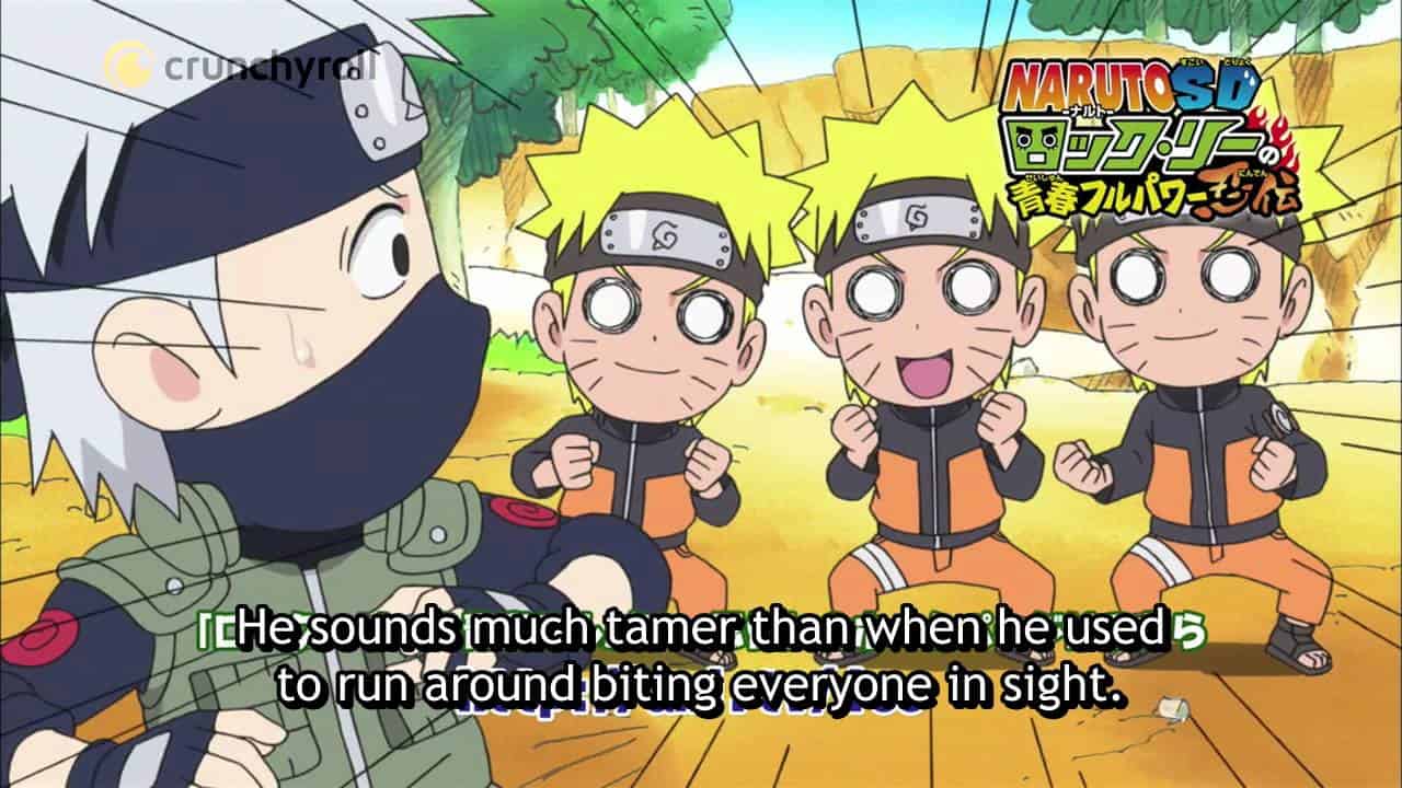 Kakashi and Naruto's clones