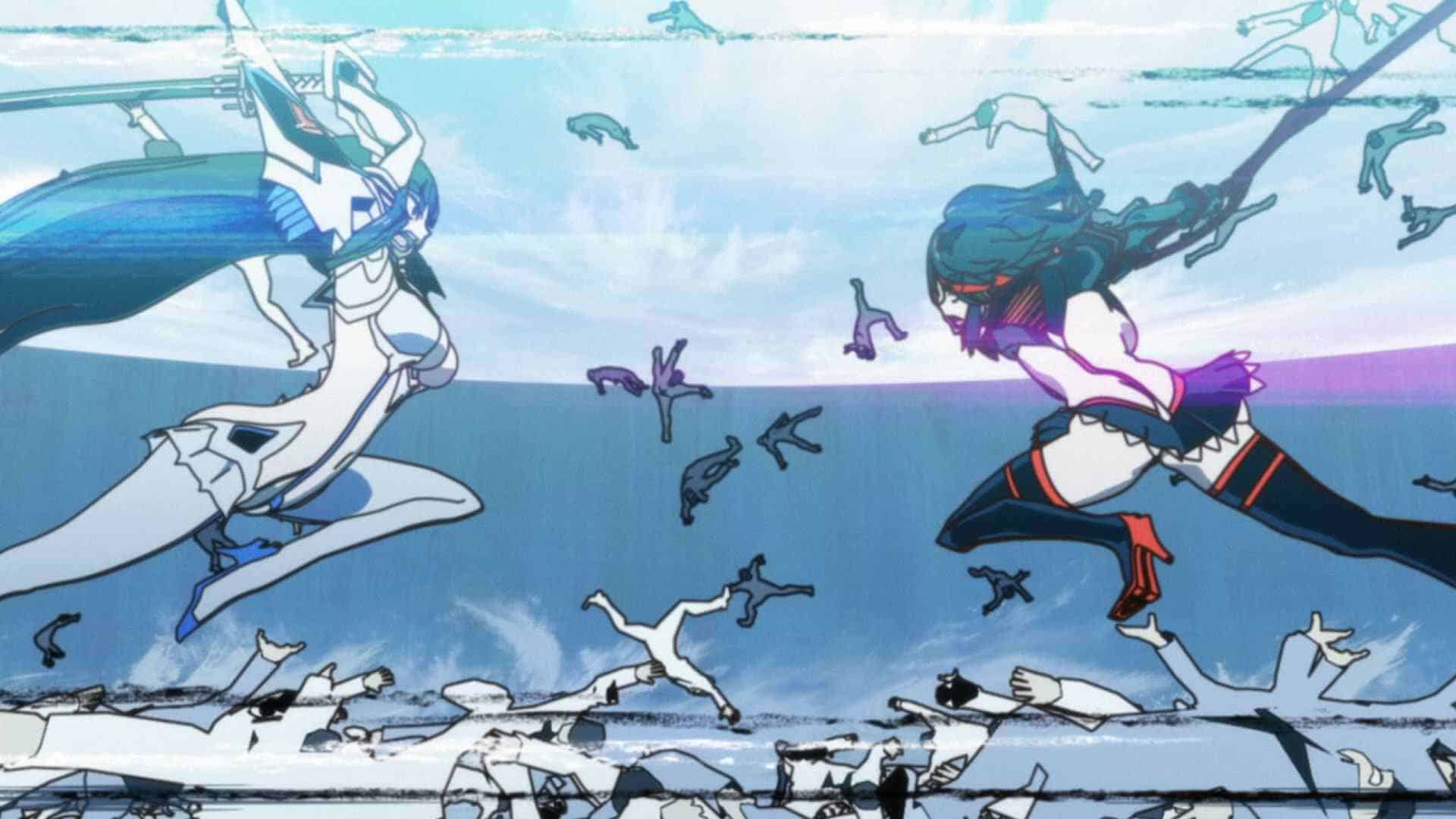 satsuki and ryuko fight