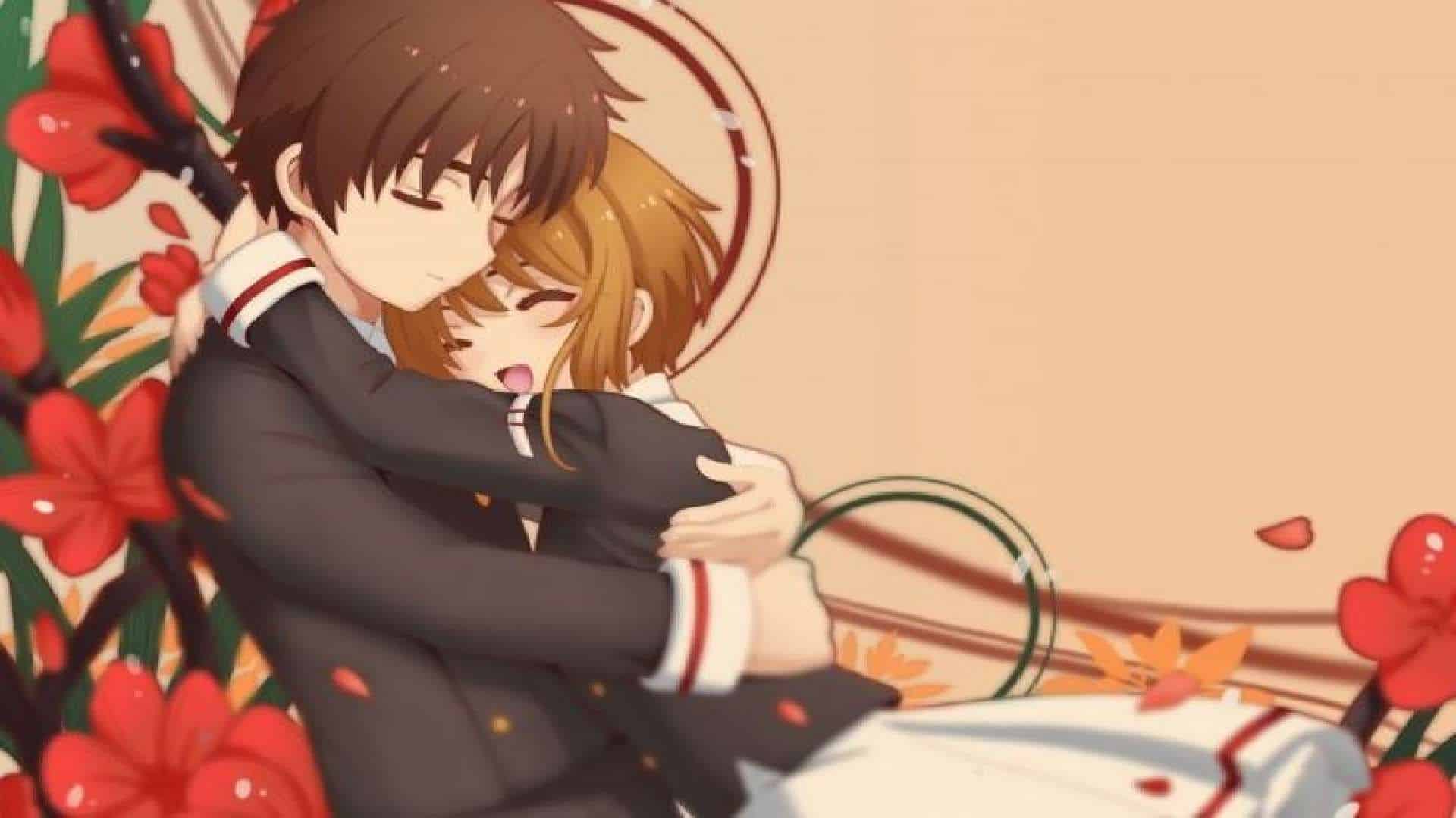 syaoran and sakura hug