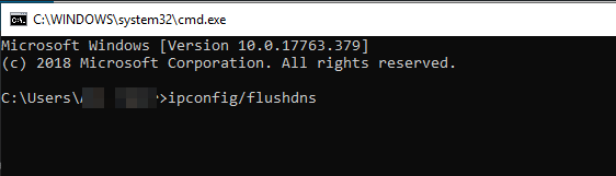 Command Line to clear DNS.