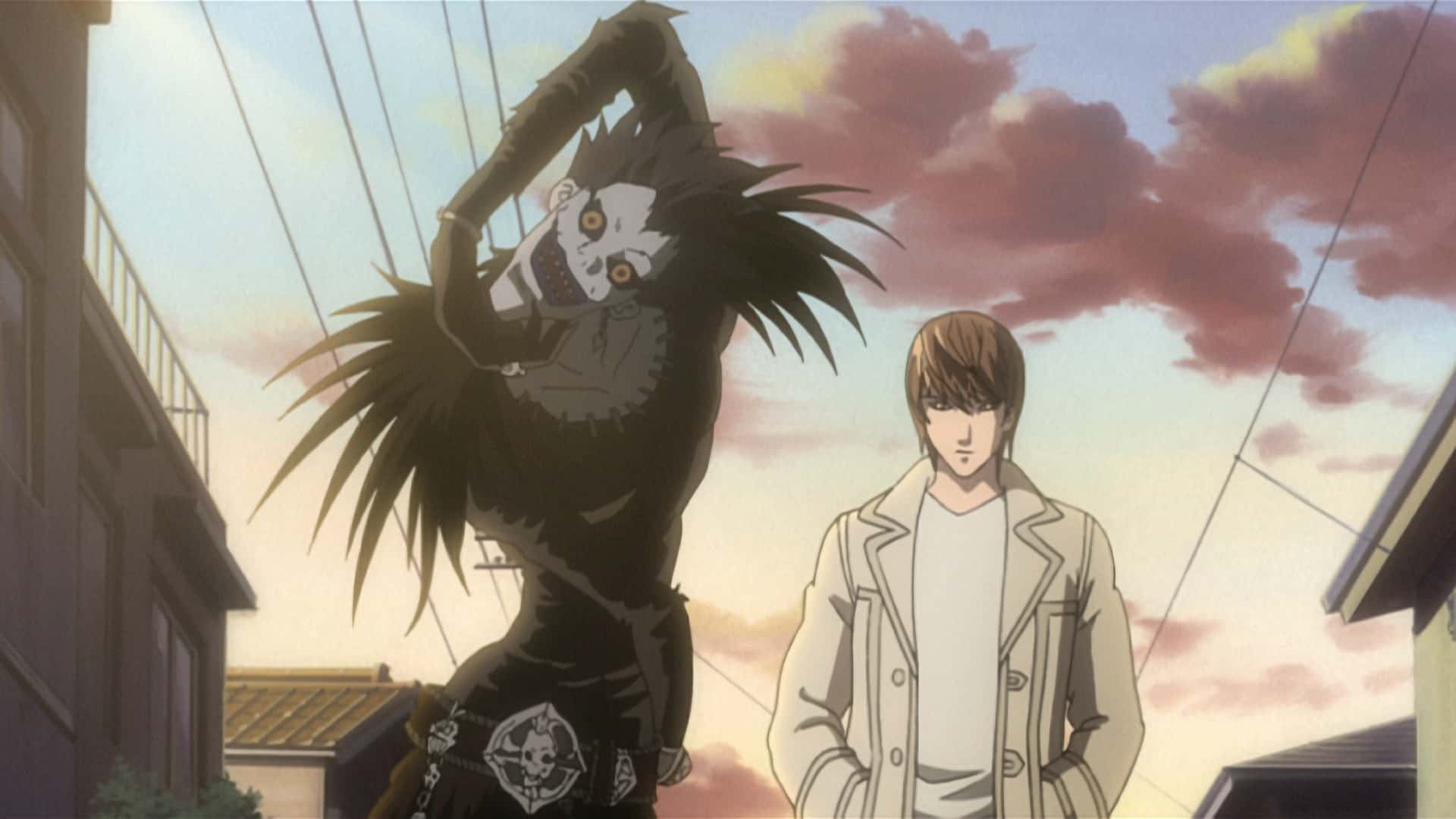 From left: Ryuk and Light from Death Note