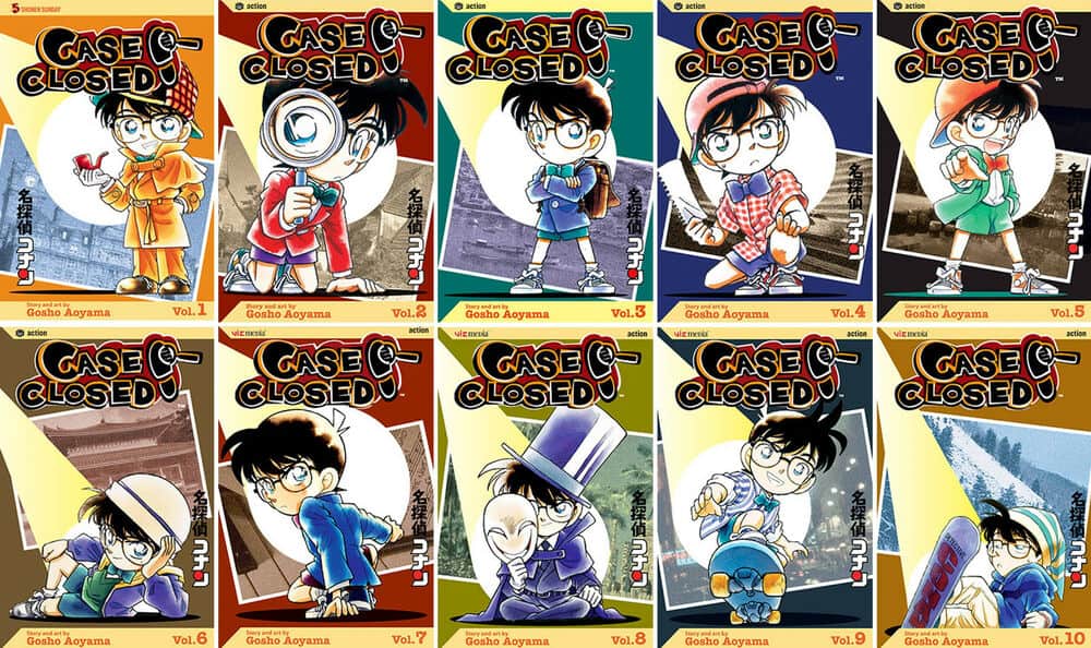 Case Closed Manga Volumes 1 to 10