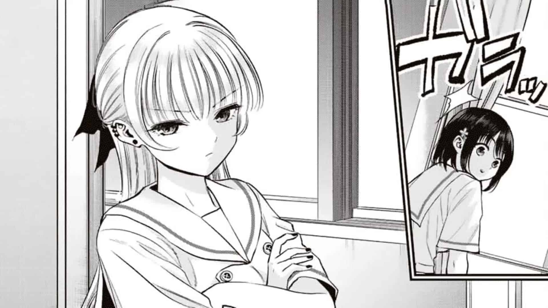 Akari Watching Shio As She Feels Overwhelmed About Her Actions - Osananajimi To Wa Romcom Ni Naranai Chapter 35 (Credits: Pocket Shonen Magazine)