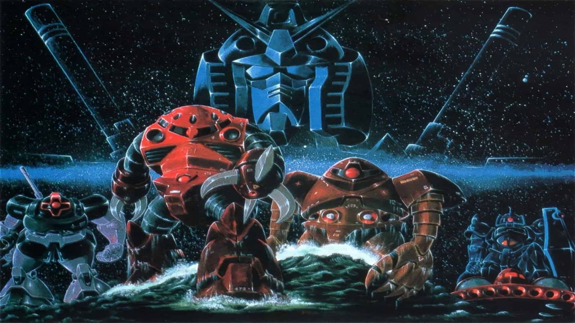 Mobile Suits in a still from the show