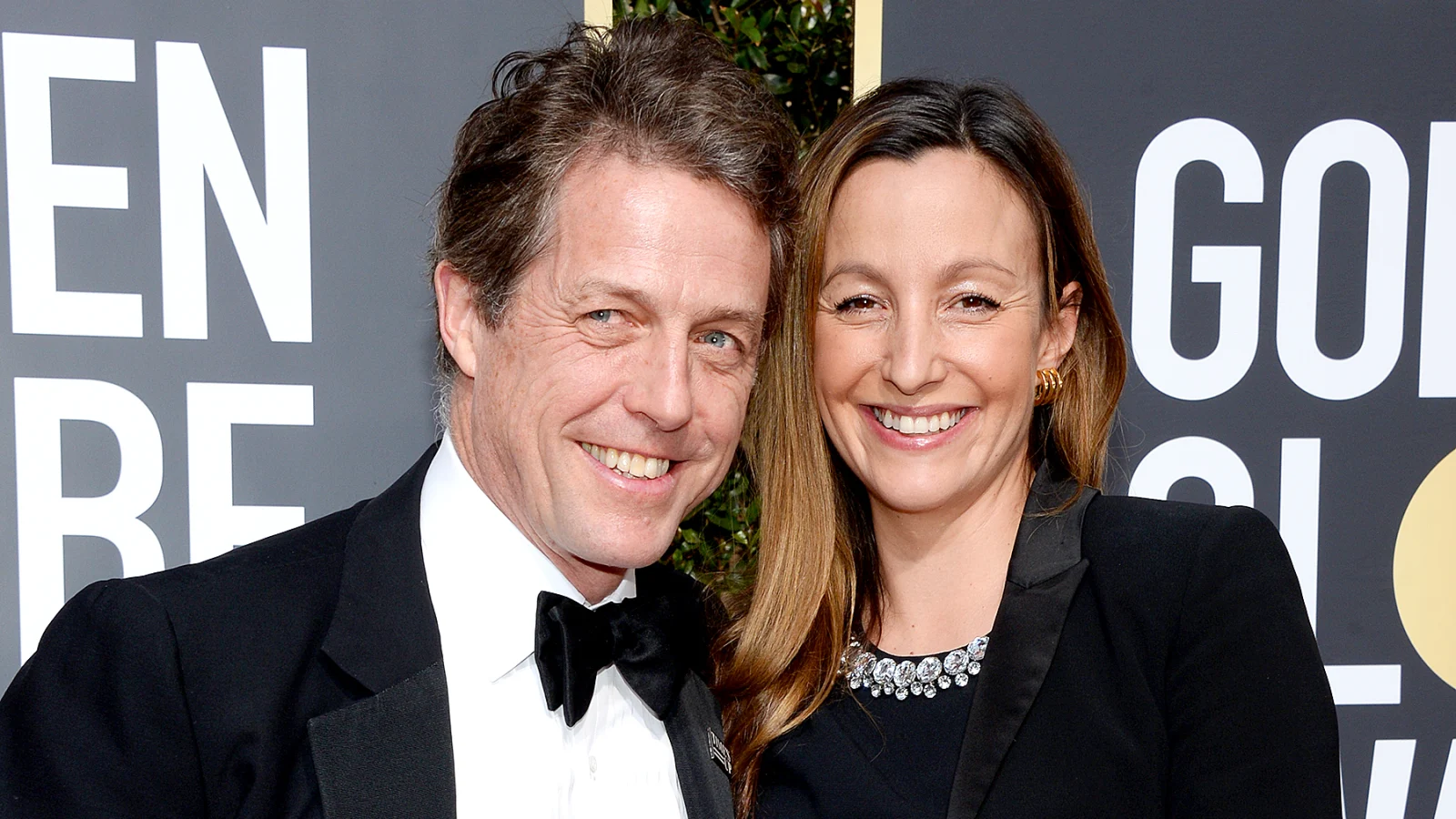 Hugh Grant and his wife Anna Eberstein (Credits: Us Weekly)