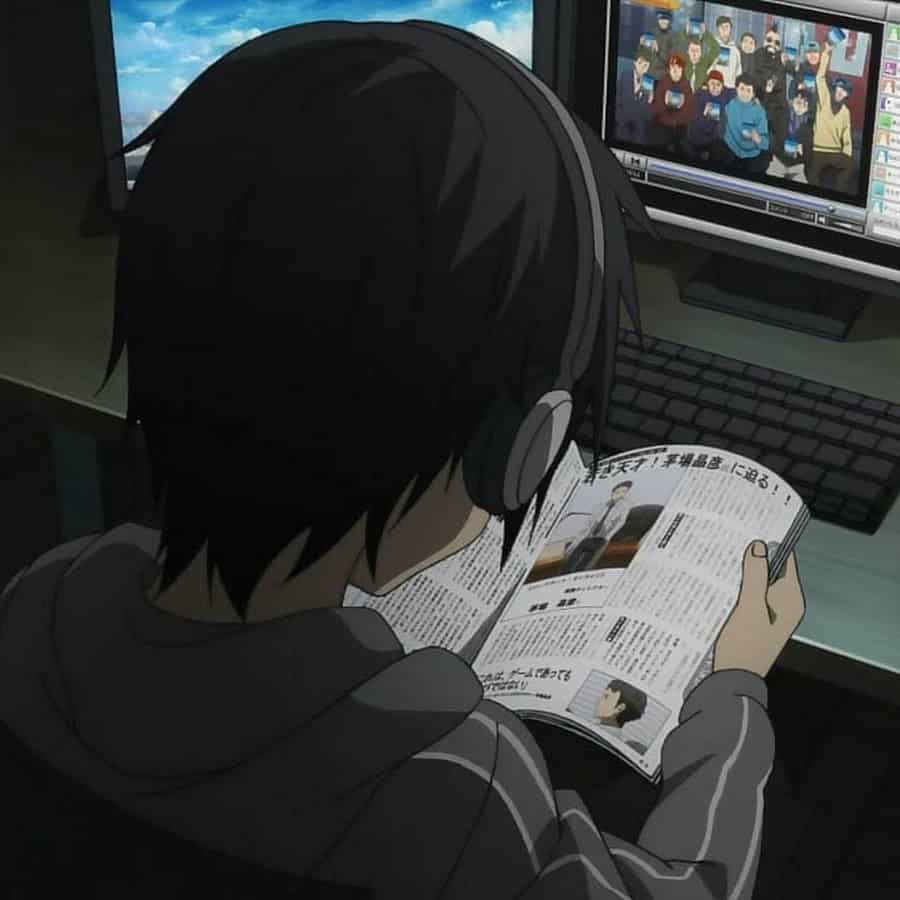 Klein on Kirito's (Kazuto) Computer screen