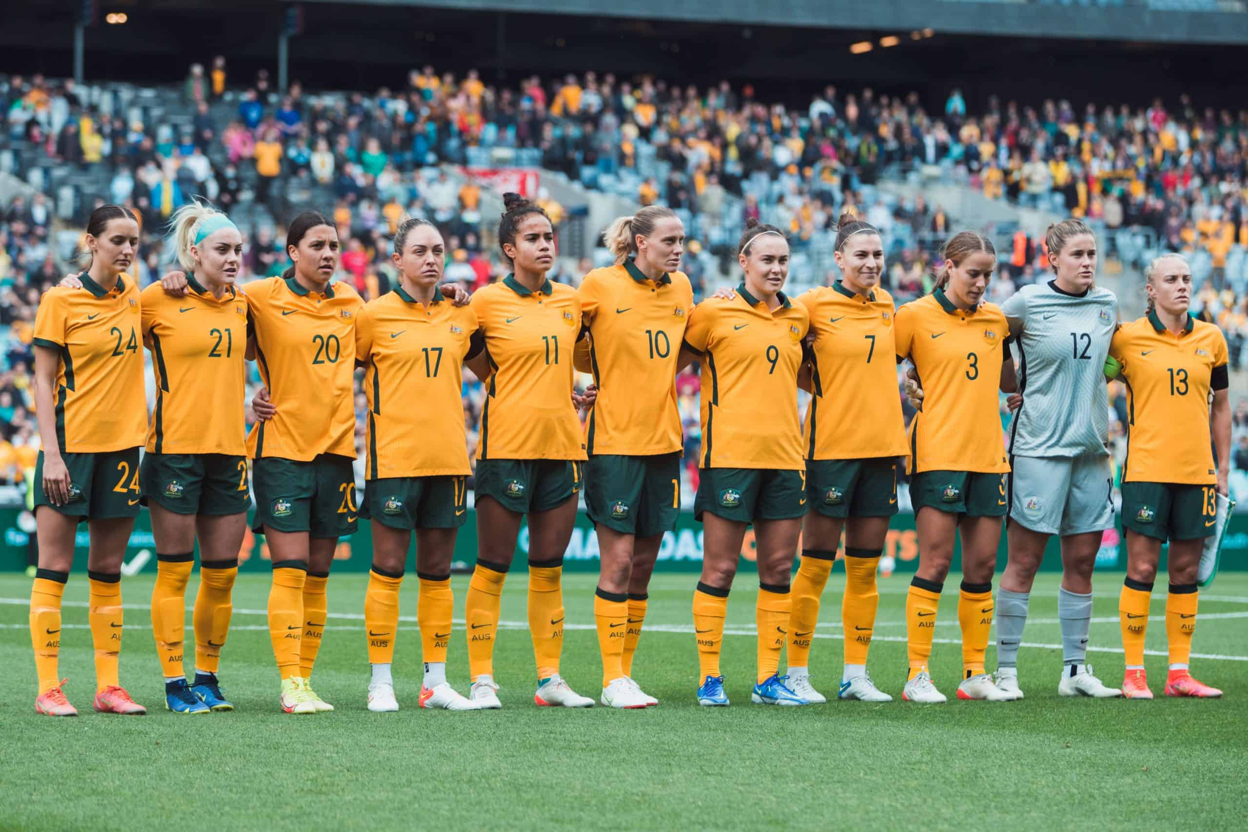 Matildas for the 2022 AFC Women's Asian Cup (Credits: CommBank Matildas)