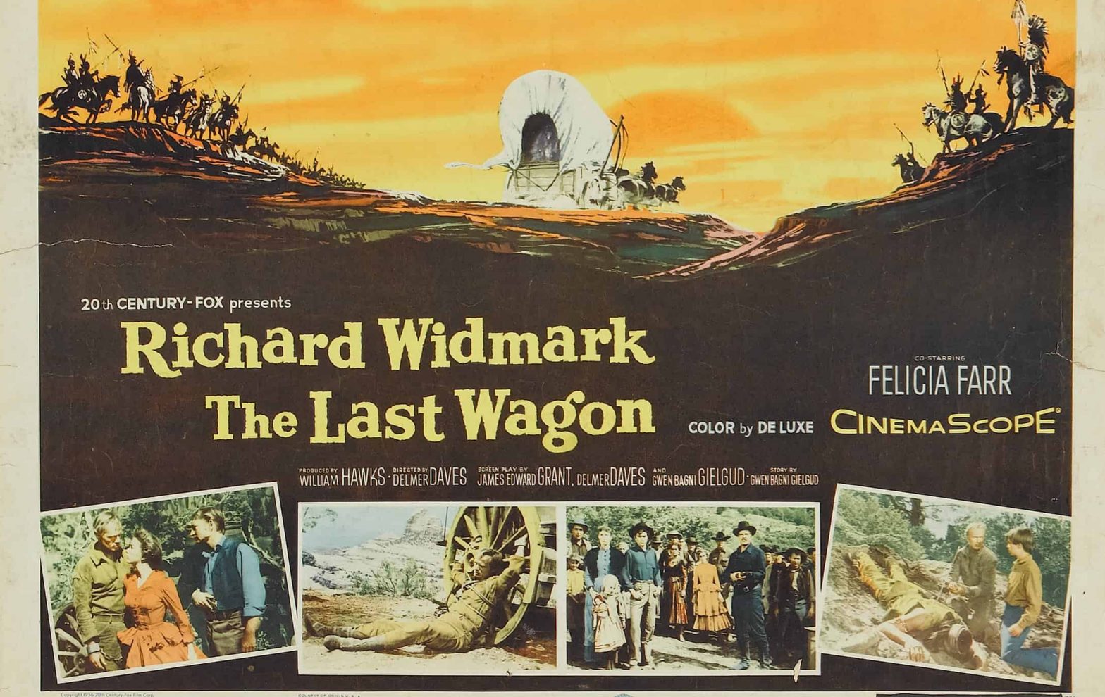 Poster for the film, The Last Wagon (Credits: 20th Century Fox)