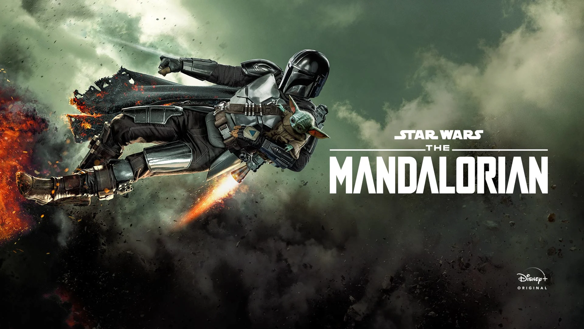 Poster for the show, The Mandalorian (Credits: Disney+)
