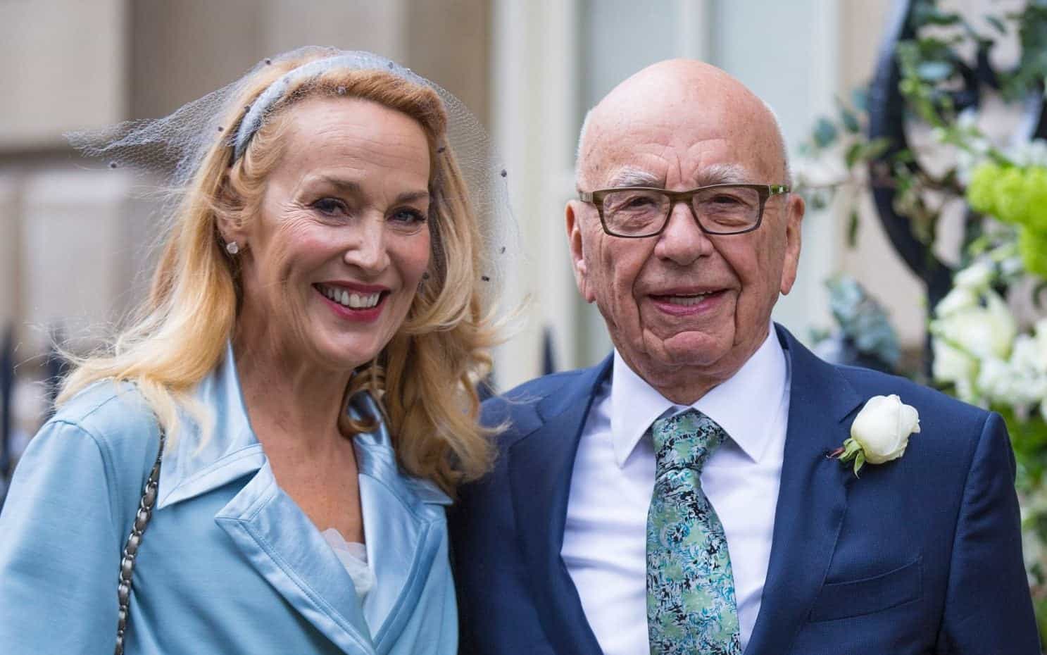 Rupert Murdoch and Jerry Hall (Credits: The Telegraph)