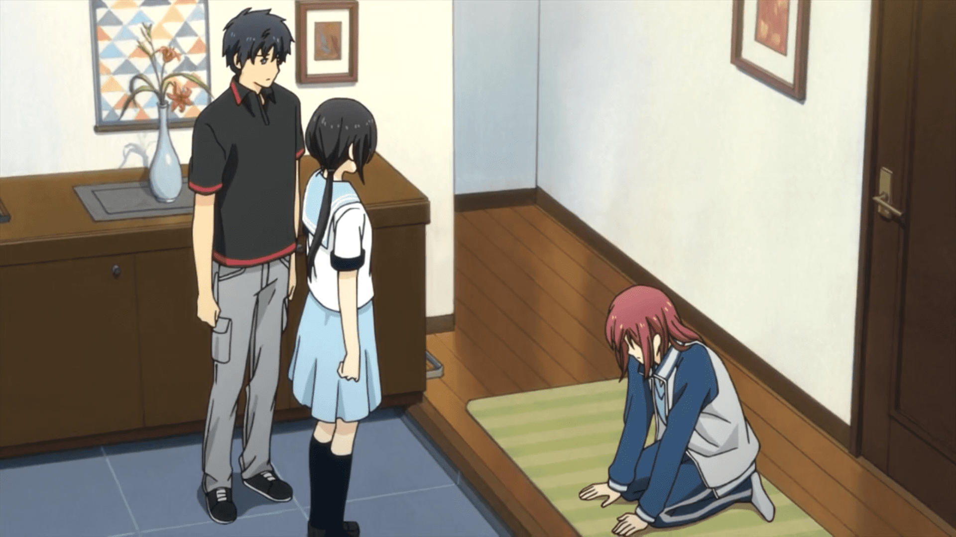 ReLIFE: Hishiro and Kaizaki lecturing Kariu
