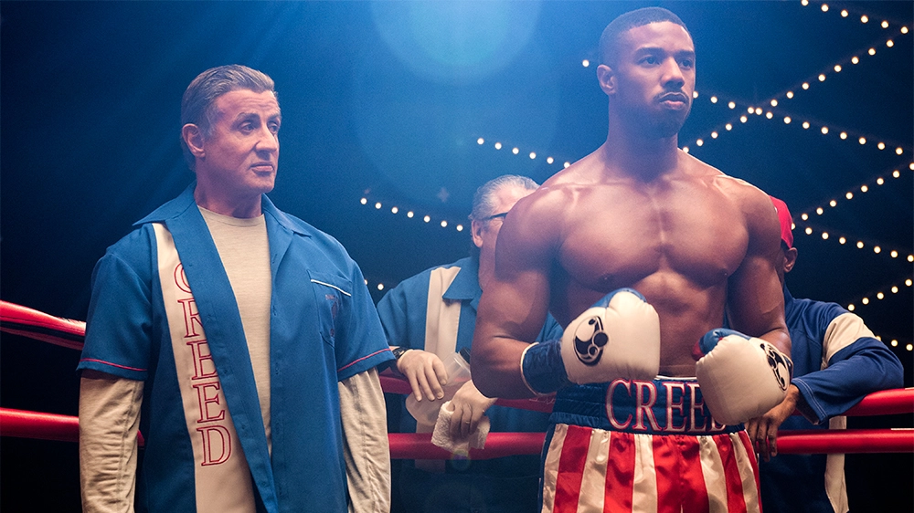 Stallone and Jordan in the movie, Creed (Credits: Chartoff- Winkler Productions)