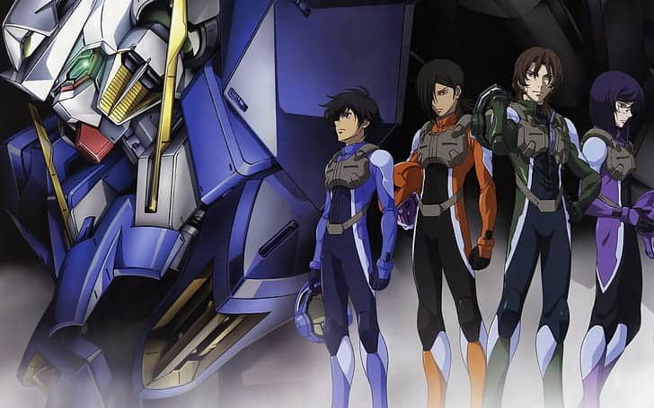 Mobile Suit Gundam with Setsuna F. Seiei,, Exia, and other comrades