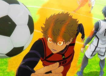 Asahi takes the ball past Isagi