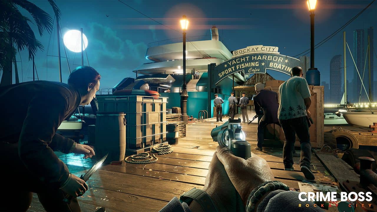 Screenshot of gameplay during heist.