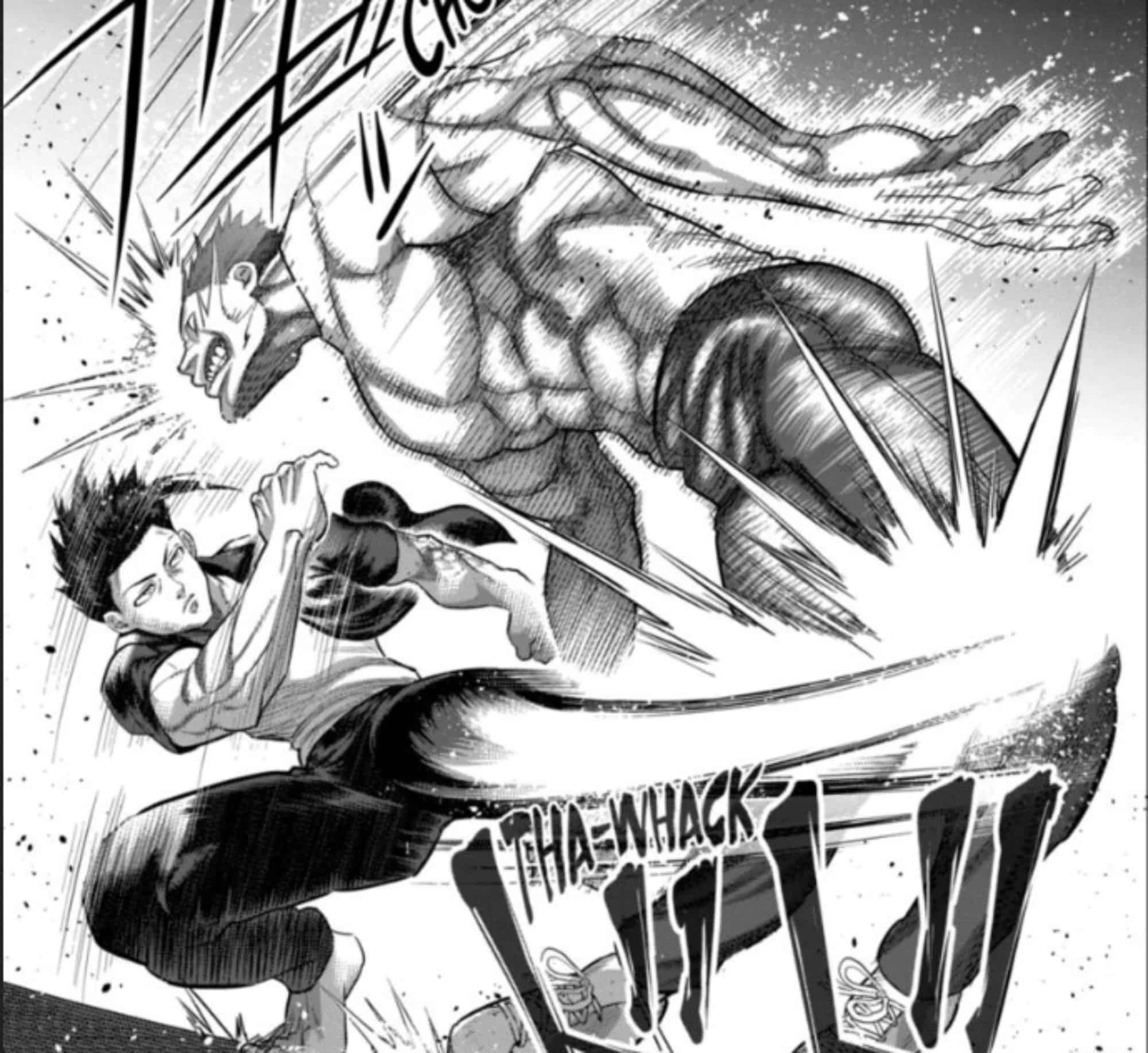 Mikazuchi Rei fighting Tenjin from Kengan Omega