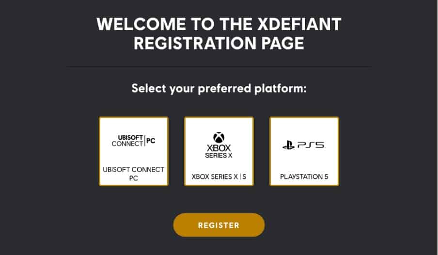 Registration Page on Ubisoft's website.