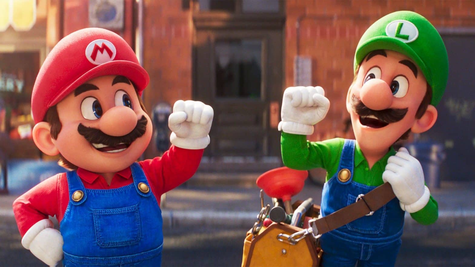 Mario with Luigi in The Super Mario Bros. Movie