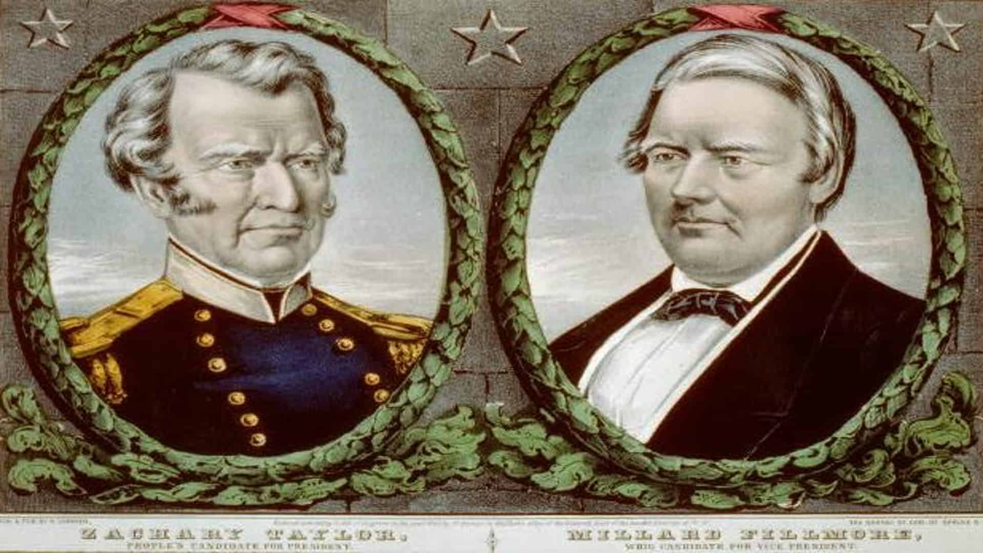 Zachary Taylor(left) in a campaign poster