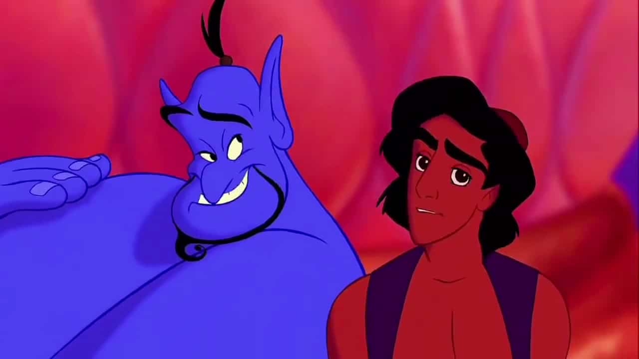 Aladdin and Genie .