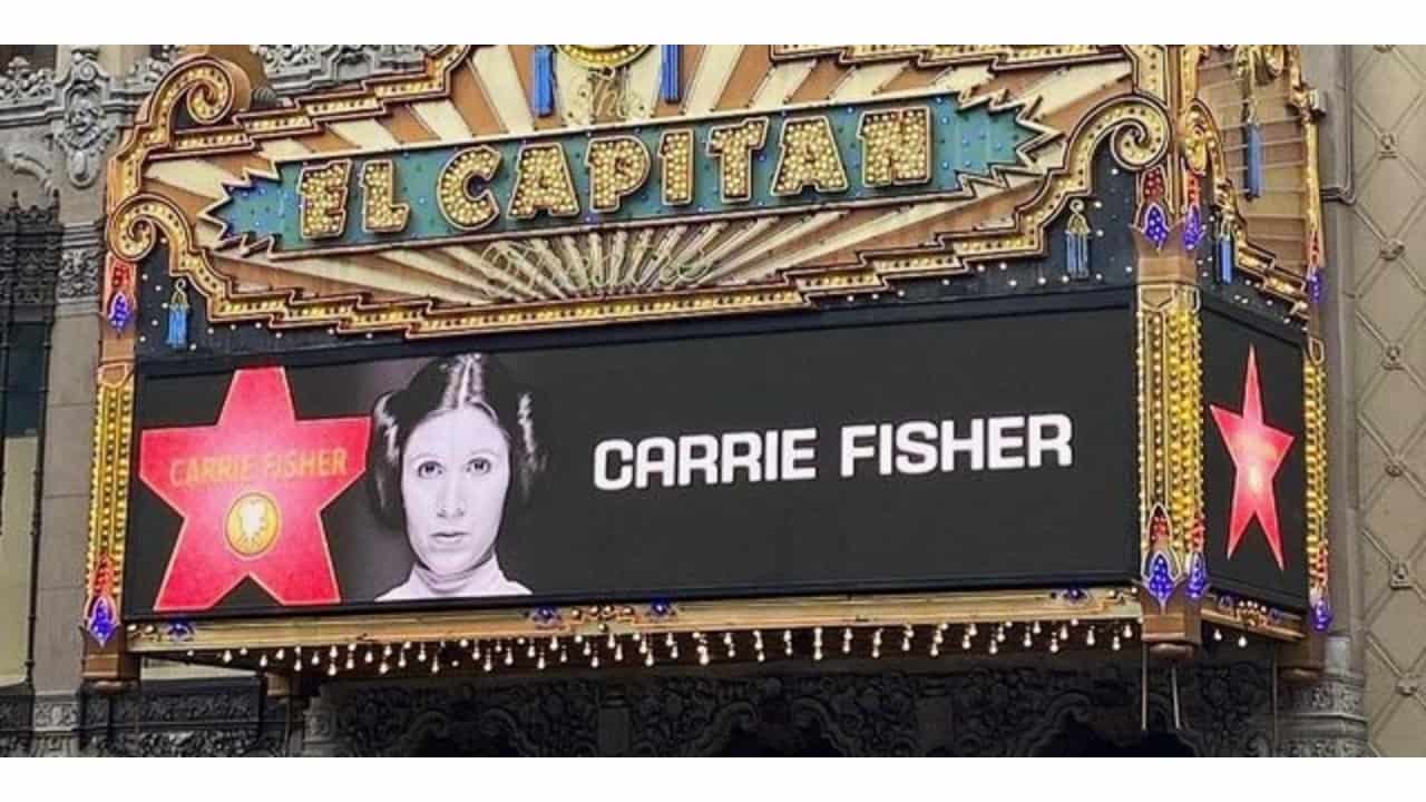 Carrie Fisher Star Display