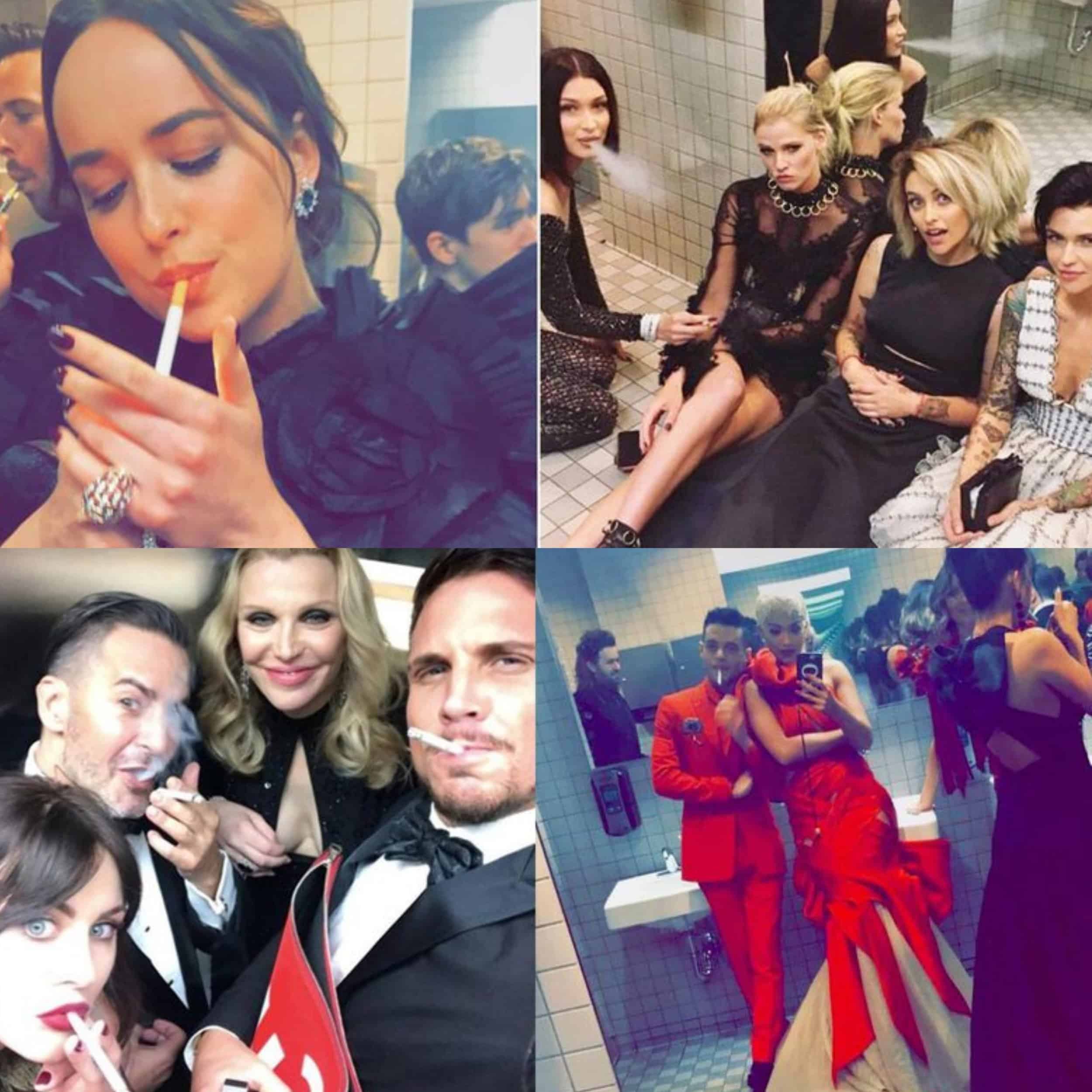 Celebrities at Met Gala smoking