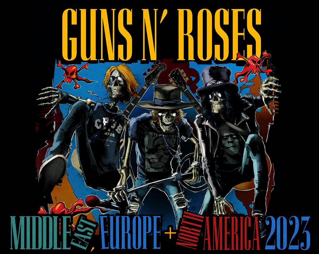 Cartel de la gira mundial de Guns N 'Roses