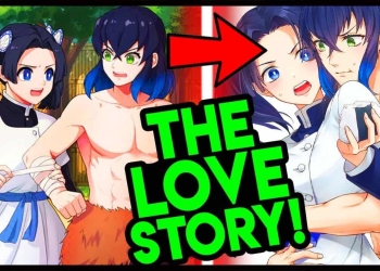 Inosuke with his love interest in Demon Slayer