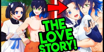 Inosuke with his love interest in Demon Slayer